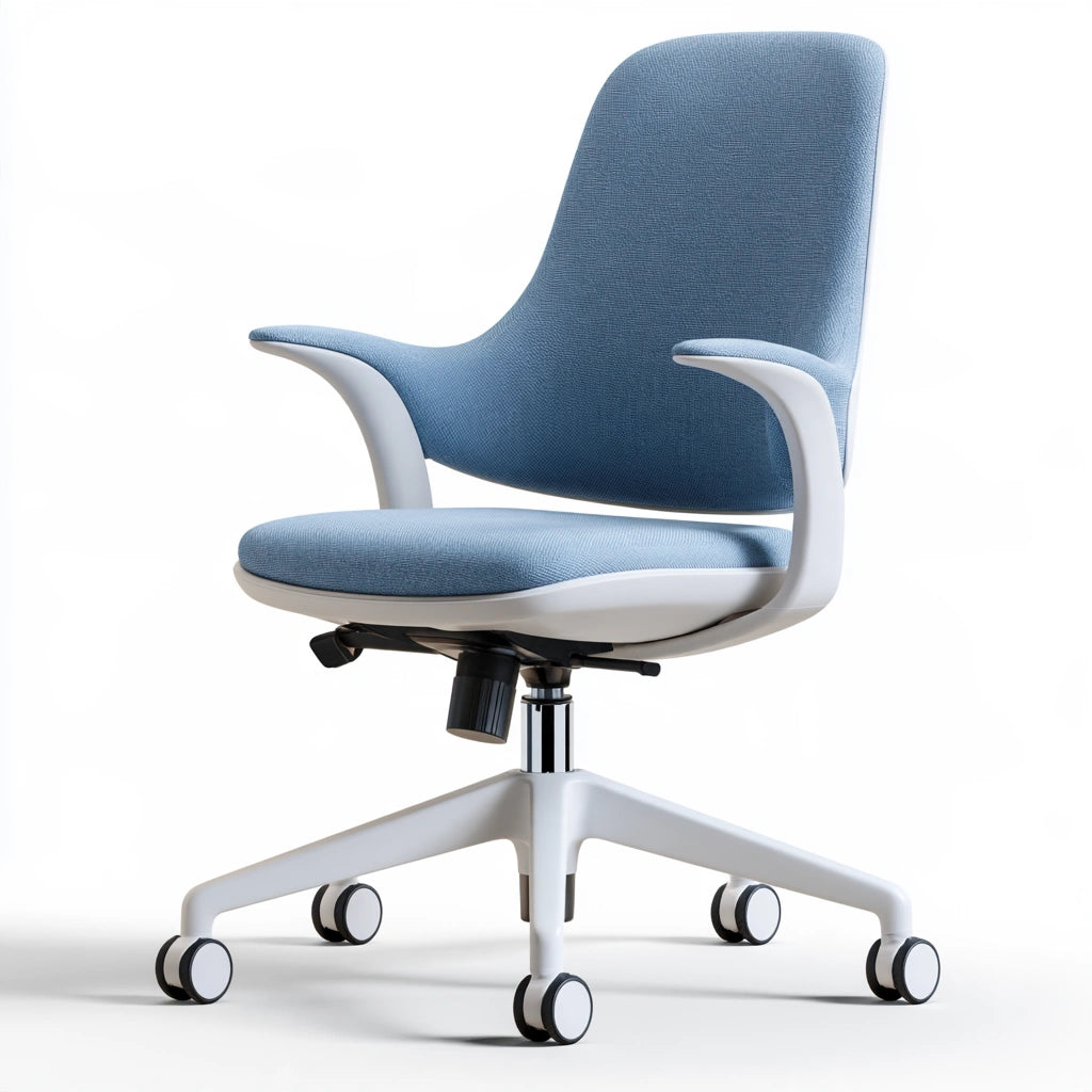 Fauteuil de bureau ergonomique en maille respirante, coloris bleu clair